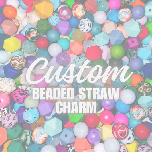 Custom Beaded Straw Charm