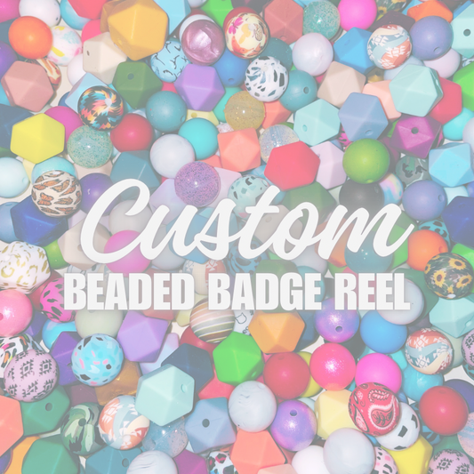 Custom Beaded Badge Reel