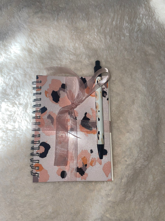 Pink Cheetah Notebook & Pen